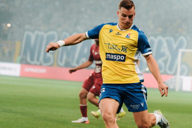 Mateusz Łęgowski w meczu przeciwko Jagiellonii