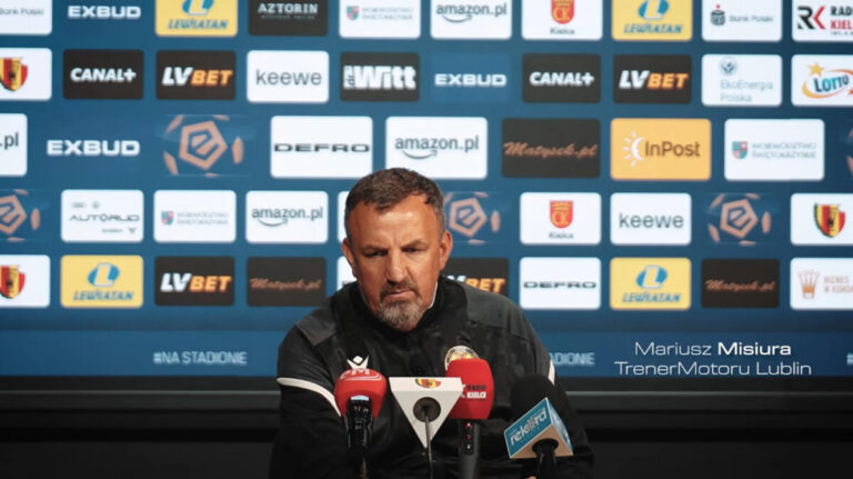 Mariusz Misiura na konferencji po meczu z Koroną